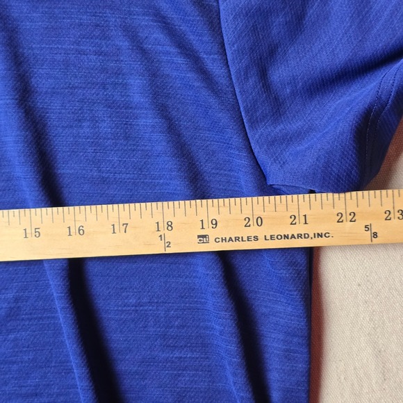 Nike Men's Dri-FIT Pullover Shirt Size L Blue Short Sleeve Polyester - Picture 4 of 13